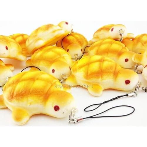 30pcs 7.5cm Cute Soft Squishy Kawaii Fat Tortoise Bread Scented Toys