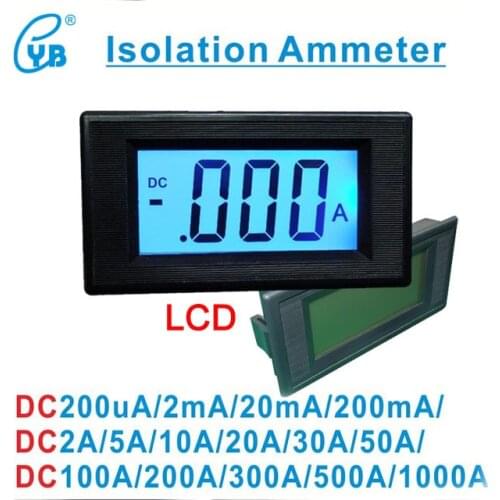 5135DI Isolation Meter LCD Digital DC Current Meter 200uA 200mA 2A 5A 10A 20A 50A 100A Milli Ammeter Micro Amp Panel Meter 7107