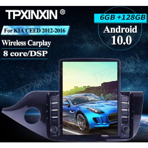 Tesla Style For KIA CEED 2012-2016 Car Radio Android 128G Wireless Carplay Touch screen Stereo Receiver Car Radio player IPS DSP