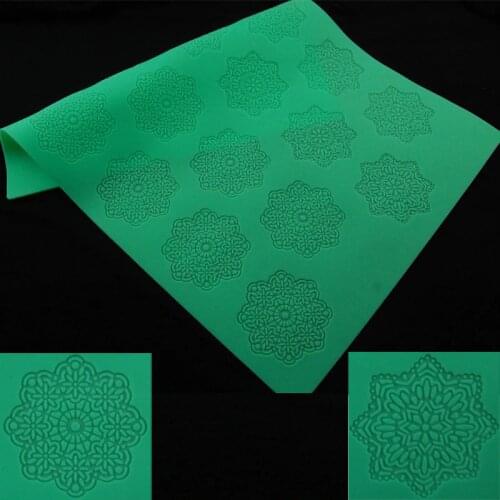 Free shipping 38*28CM Hot Selling BIG size Flower Shape Silicone mold Sugar Lace Silicone Mat Fondant kitchen cake mold