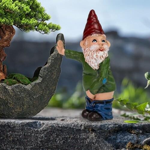 Household Ornament Dwarf Statue Mold Simulation Craft Garden Gnome Figurines Resin Dwarf Miniature Decor For Special Gift