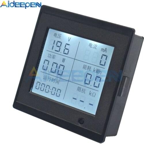 DC 6-200V LED Digital Voltmeter Ammeter Wattmeter Auto Multimeter Voltage Current Meter Power Indicator Tester for Car 20A