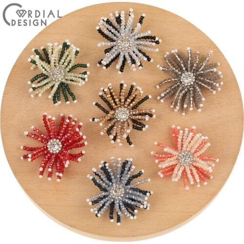 Cordial Design 10Pcs 43*43MM Jewelry Accessories/Hand Made/Crystal Beads Flower/DIY Decoration/Jewelry Findings & Components