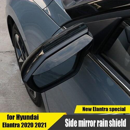 For Elantra Avante CN7 2021 car rearview mirror rain eyebrow acrylic PC exterior modification practical Hyundai