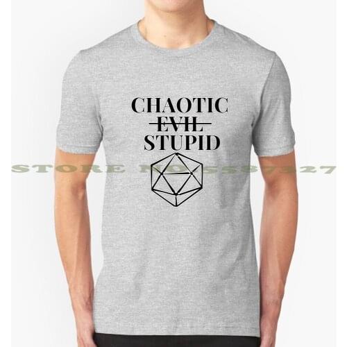 Dnd Chaotic ( Evil ) Stupid D20 Cool Design Trendy T-Shirt Tee Dnd Dnd 5E Dm Rpg Tabletop Game Roleplay Fantasy D20 Dice Die
