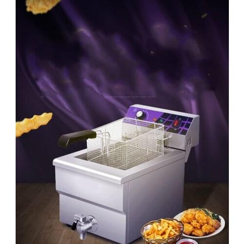 Electric Deep Fryers frying pan commercial temperature control electric blast furnace single cylinder large capacity 19L NEW