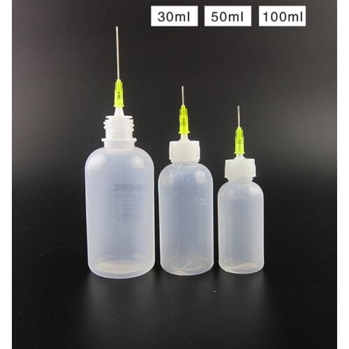 Glue bottle with needle, rosin bottle, plastic bottle, 50ML/100ML small oil can, industrial glue bottle, drip bottle
