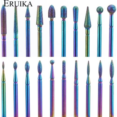 29 Type Rainbow Diamond Nail Drill Milling Cutter for Manicure Rotary Drill Bits Grinder Burr Cuticle Clean Nail Accessory Tool