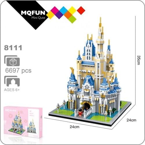 HC Creator Series Diamond Building Blocks Princess Castle Famous Architecture Model DIY Kit Miniature Bricks Toys With Manual