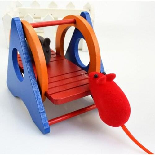Small Pet Hamster Toys Guinea Pig Toy Wood Swing Funny Colorful Hamster Wing Set Natural Wood Pet Hammock Hamster Accessories