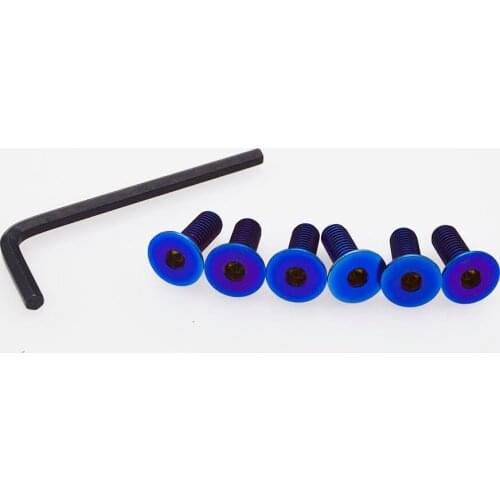 Burnt blue high performance Gr5 titanium Steering wheel screw