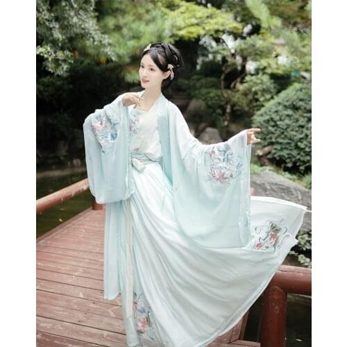 Chinese Folk Dance hanfu dress Retro Tang Dynasty Princess Cosplay Stage Wear Asian Traditional chinese Hanfu women Fairy Dress