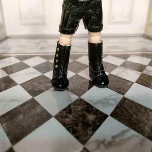 OB11 doll shoes are suitable for the 1/12 size of the new fashion small fragrance high heels black and white camel tricolor