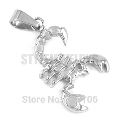 Fashion Little Scorpion Pendant Stainless Steel Jewelry Animal Scorpion Biker Pendant For Women Girl Kid as Gift 267B