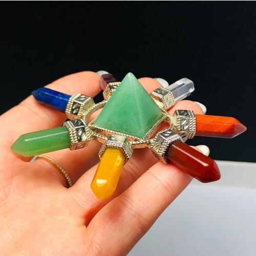 Natural crystal seven star chakras heal feng shui, home art