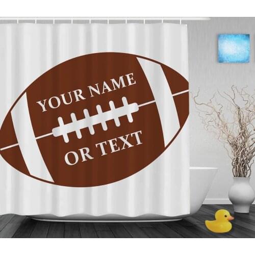 Personalized Sports Baseball Shower Curtain Custom Your Name Bathroom Shower Curtains Polyester Waterproof Fabric With Hooks