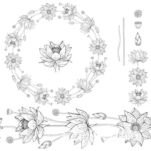 AZSG Lotus Flowers Clear Stamps For DIY Scrapbooking Decorative Card Making Crafts Fun Decoration Supplies