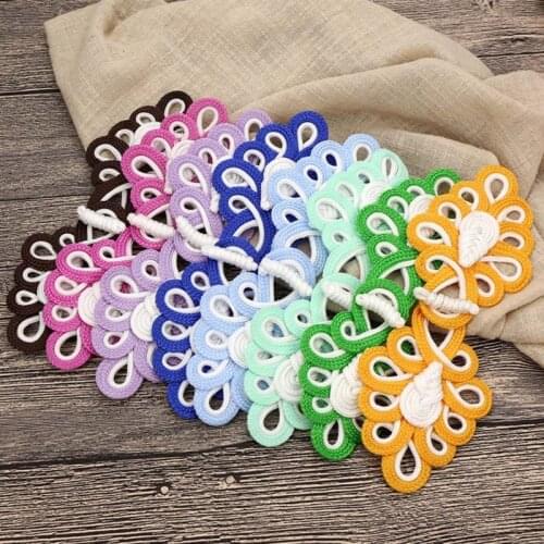 1 Pair Large Size Chinese Handmade Cheongsam Buttons Knot Fastener Closures DIY Handcraft Clothing Accessories E56C