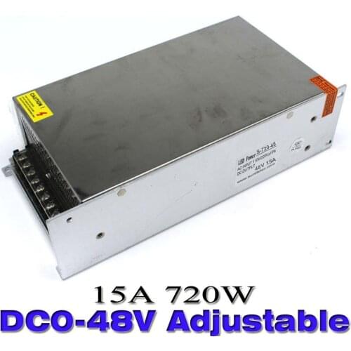 Regulation Switching Switch Power Supply DC 0-48V 15A 720W Voltage Transformer 220V AC-DC SMPS For CNC Motor Machine dynamo