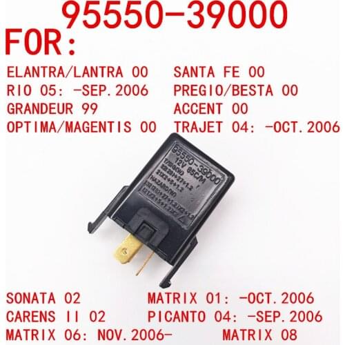For Kia RIO ELANTRA LANRTA SANTA PREGIO GRANDEUR ACCENT OPTIMA TRAJET Flashlight relay 9555039000 Flash relay Turn signal relay