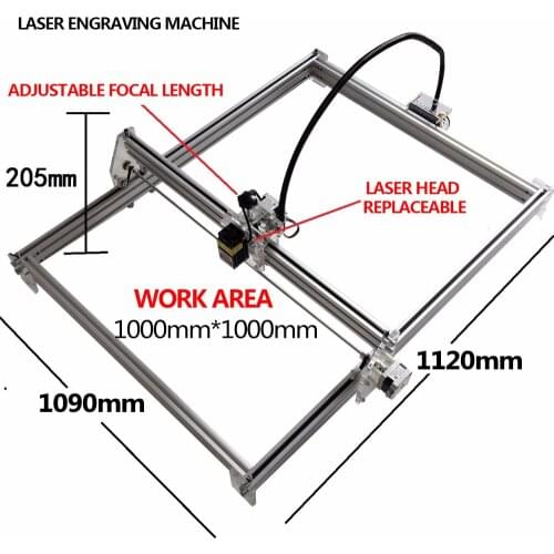 DIY 15000mw 15w big large engrave carve machine 100 * 100cm laser engraving carving machine laser printer brands advanced toys