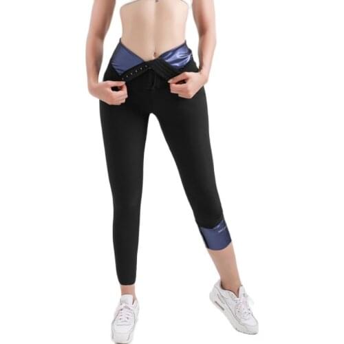 Sauna Pants Women Sweat Capris Slimming Leggings High Waist Thermo Workout Body Shaper Suits