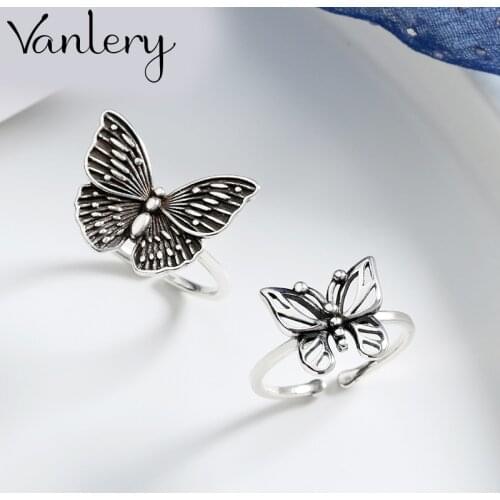 Personality Exaggerated Gothic Butterfly Rings For Women Charm Engagement Jewelry Girls Open Finger Knuckle Rings