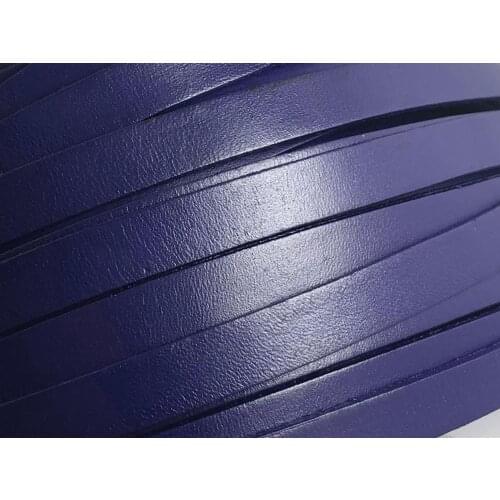 10mm flat leather cord Purple blue 10x2mm Genuine leather strips