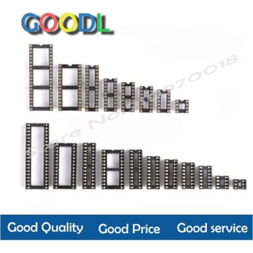 10PCS Round/square Hole IC socket Connector DIP 6 8 14 16 18 20 24 28 40 pin Sockets DIP6 DIP8 DIP14 DIP16 DIP28 DIP40 pins