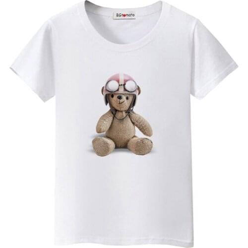 BGtomato Teddy bear tshirt lovely 3D t shirt women harajuku tee shirt femme funny camiseta mujer Teddy bear t-shirt women