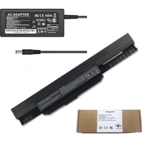 4400mAh A32-K53 A41-K53 Laptop Battery + 19V 3.42A AC Charger for ASUS A43 A53 K43 K53S X43 X44 X53 X54 X84 X53SV X53U X53B X54H