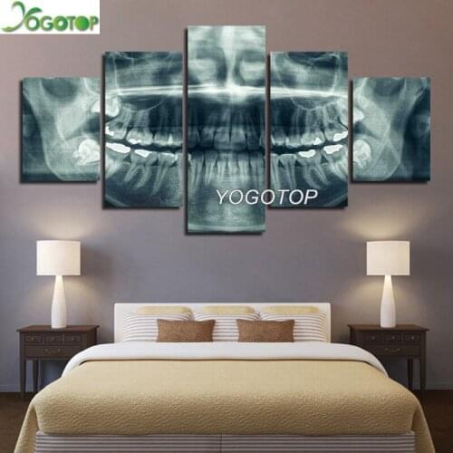 5 Pieces Dental X-ray Abstract diy Diamond Painting Cross Stitch 5D Mosaic full Rhinestones Embroidery Wall Art ML873