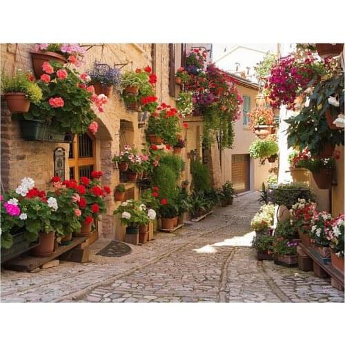 5D DIY Diamond Painting city landscape Embroidery Full Square Diamond Cross Stitch flower Rhinestone Mosaic Painting AA1921