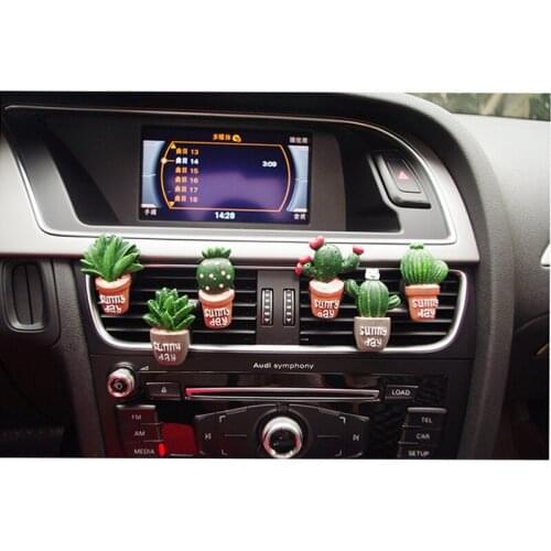 CHIZIYO 1 pc Car Styling Car Air Freshener Cactus Plant Perfume Vent Outlet Air Conditioning Car Perfume Folder
