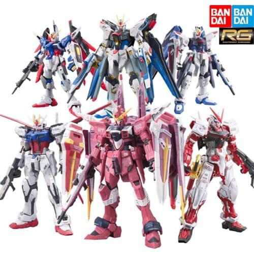 Bandai Assembled Model RG Full Series SEED Freedom Justice Destiny Air Combat Assault Red Heresy Gundam Action Figure Toy Gift