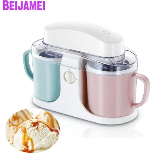 Beijamei 220V 1L DIY Fruit Ice Cream Machine Handmade Pitaya Cheese Ice Cream Maker Home Appliances