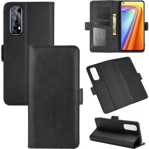 Case For Realme 7 4G Leather Wallet Flip Cover Vintage Magnet Phone Case For Realme 7 4G Coque