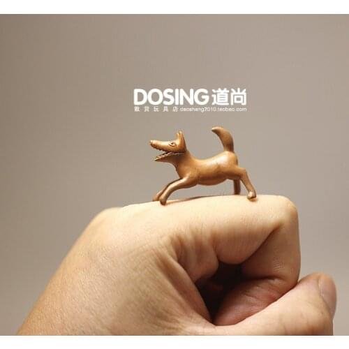 Wild Animal Little wolf dog Model Ornaments Cute jackal Small gray wolf Fairy Garden Miniature Decor Action Figure Figurine Toys