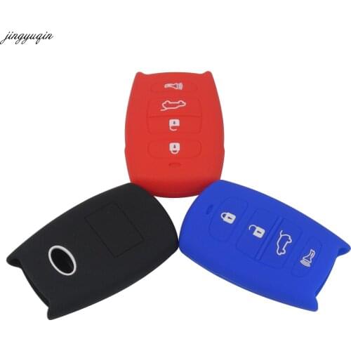 Jingyuqin Remote 10pcs Silicone Key Case For Toyota Remote Fob Cover 4 Button