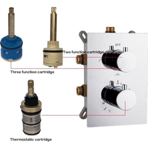 The Cartridge For Thermostatic Shower Faucet Mixing Valve Concealed Easy-mount Box Brass Concealed Valve