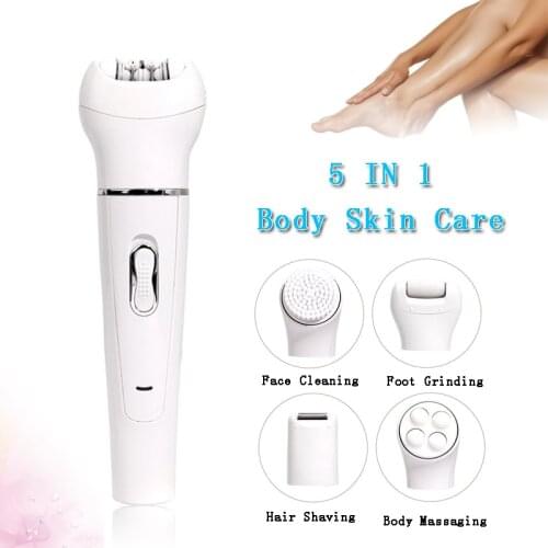 5 In 1 Beauty Instrument Body Skin Care Tools Removes Dead Skin Portable Hair Shaving Facial Cleansing Face Massage Vibrators