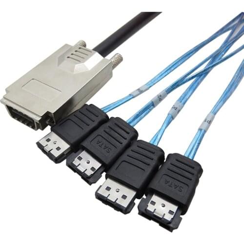 Mini SAS SFF-8470 SAS 34P TO 4 x SATA 7Pin ESATA HDD cable