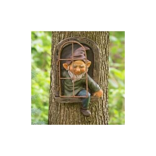 Naughty Gnome Garden Decoration Statue White Old Man Fairy Garden Ornament Elves Desk Gift Home Room Decoration Accessories