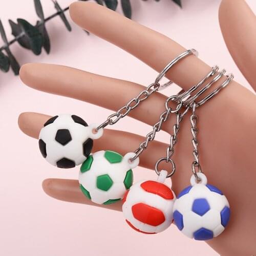 New Color Resin Football Keychain Car Key Chain Key Ring Football Basketball Pendant Keyring For Favorite Sportsman Gift For Kid