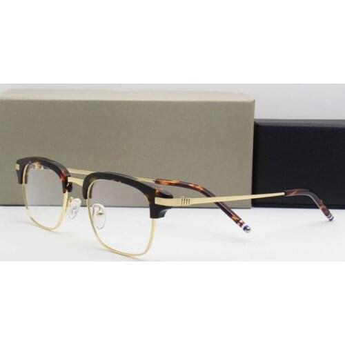 Women Men Vintage High quality thom Vintage oval round frames unisex eyeglasses TB707 frames prescription eyewear original box