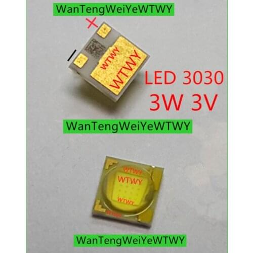 10pcs Original LUMILEDS LED 3030 Light Beads Cool white High Power 3W 3V For LED LCD TV Backlight Application