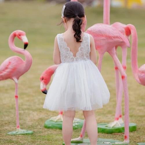 Girls Dress Summer Lace Tutu Clothing Sleeveless Fashion Princess Party Beach Wedding Mesh Dresses 3 4 5 6 years Clothes Dress