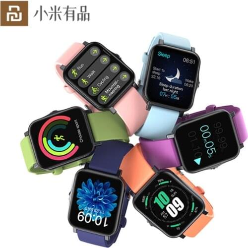 Smart Watch for Men Women Ultra-thin LED Full Touch Health Fitness Tracker Blood oxygen Waterproof Smartwatch from Xiaomi Youpin