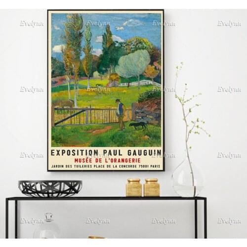 Exhibition Poster, Paul Gauguin Print, Vintage Art Print,Modern Art Print,Wall Art Prints Home Decor Canvas Gift Floating Frame