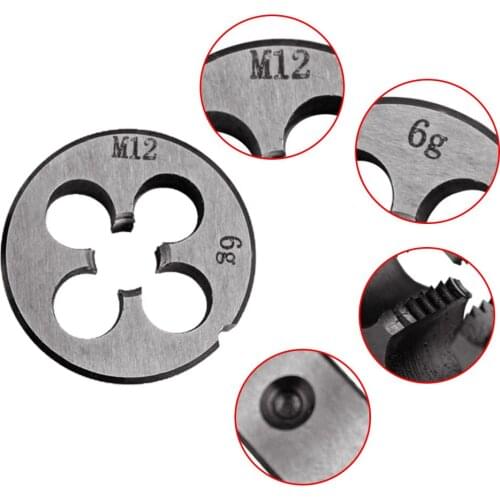 1pcs M12*1.0mm Pitch Thread Die Mini Metric Threading Screw Machine Thread Die Right Hand Tools Thread Die Tool for Metalworking